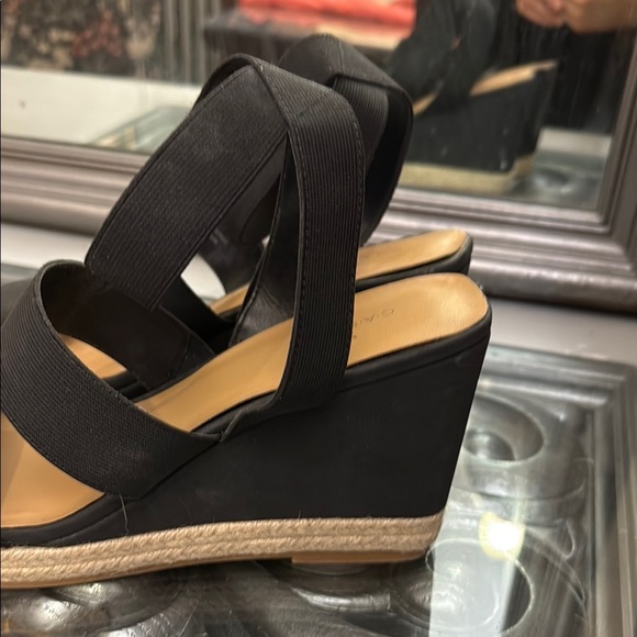 Caslon Leona CNLeona-Fab Women’s 11 Black Elastic Strap Espadrille Sandals - Picture 6 of 11